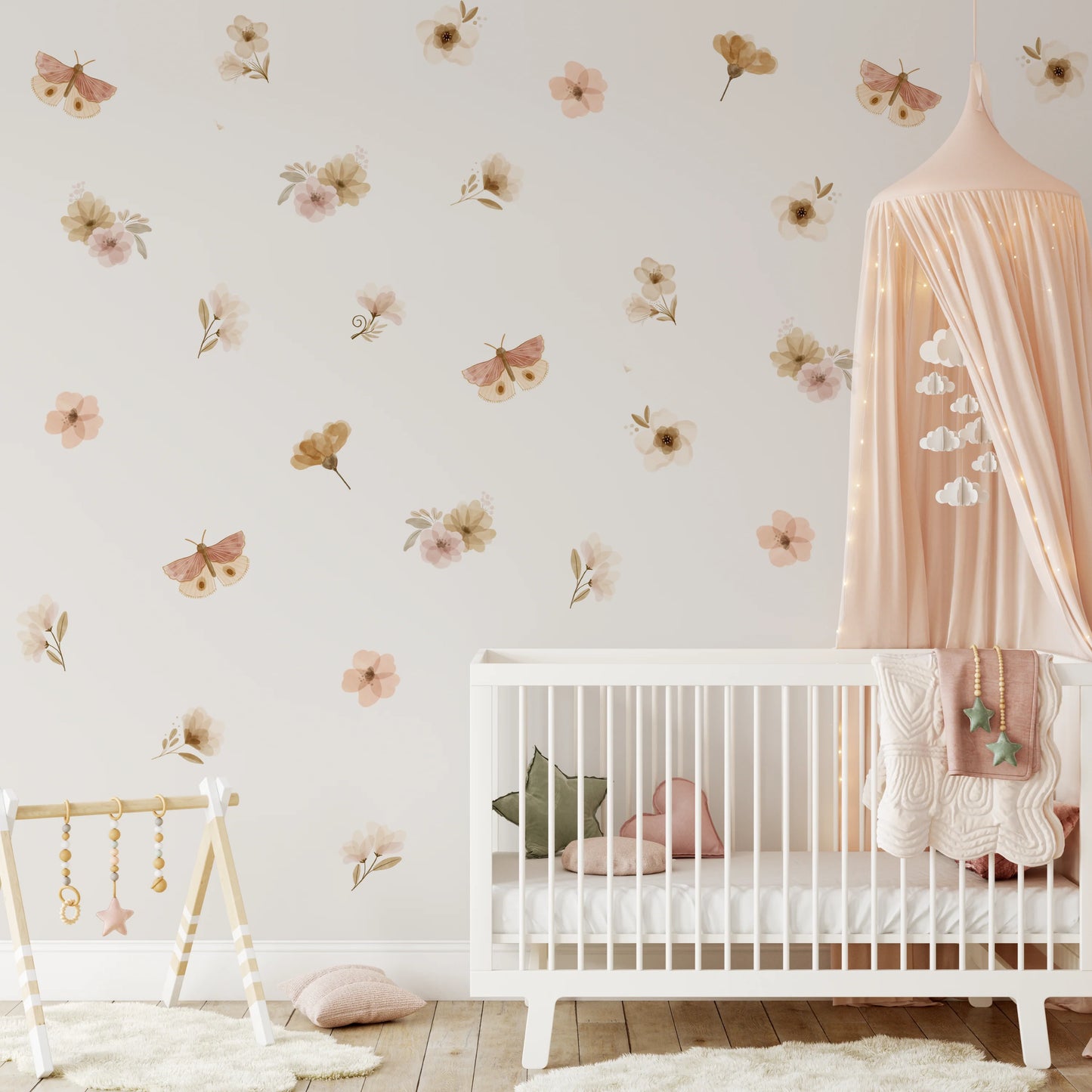 Boho Butterfly Wall Stickers (Peel and Stick Decals)