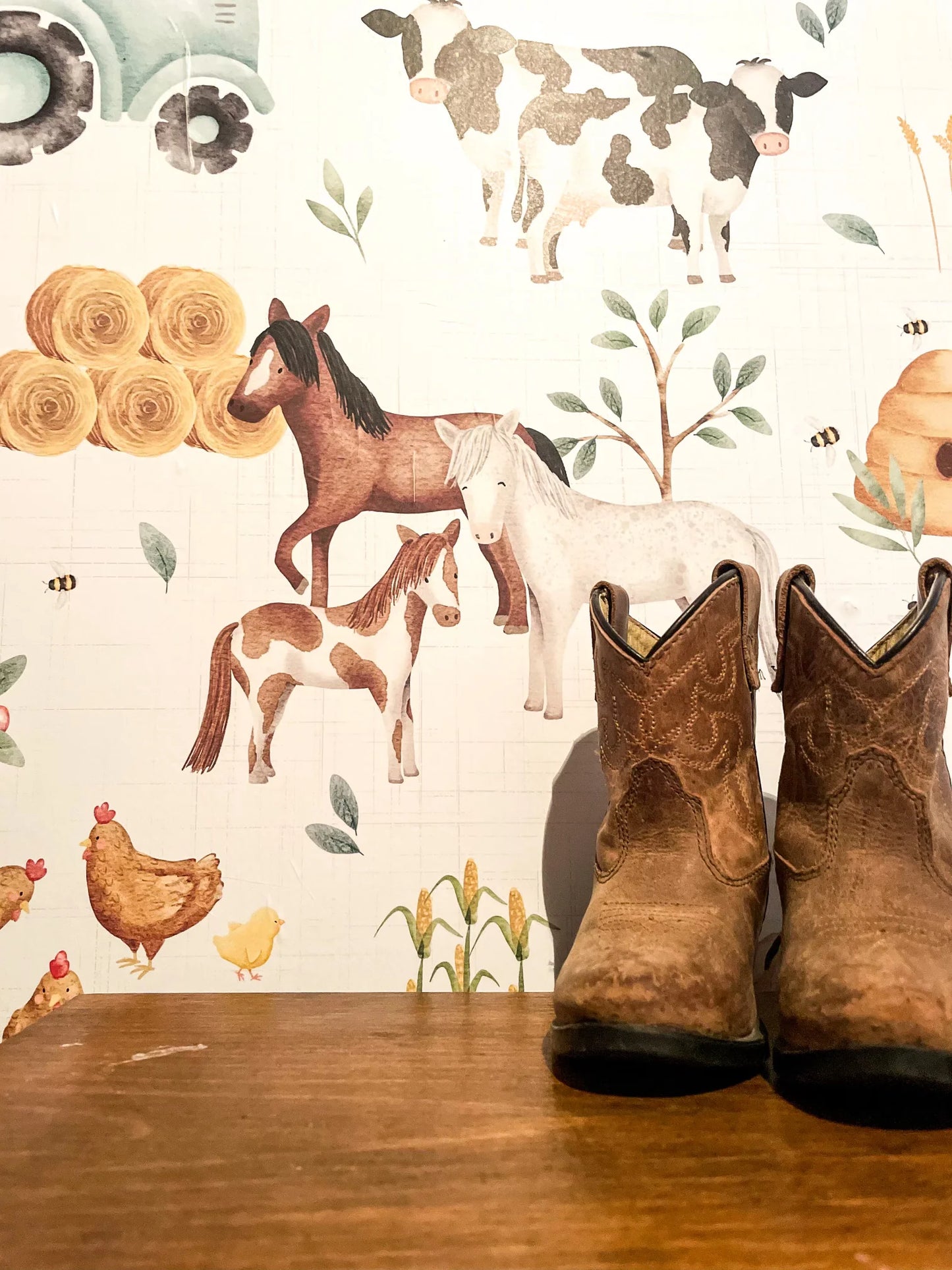 Farm Animals Removable Peel and Stick Wallpaper