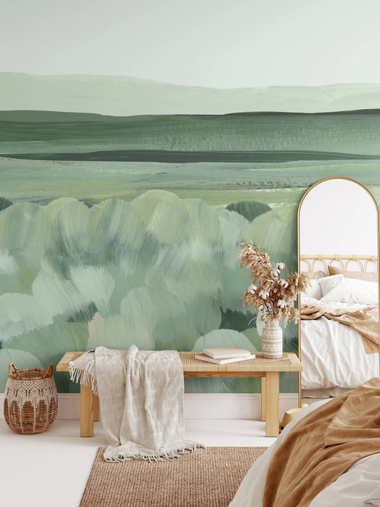 Artistic Landscape Painter Wall Mural (Easy Hang Wallpaper)
