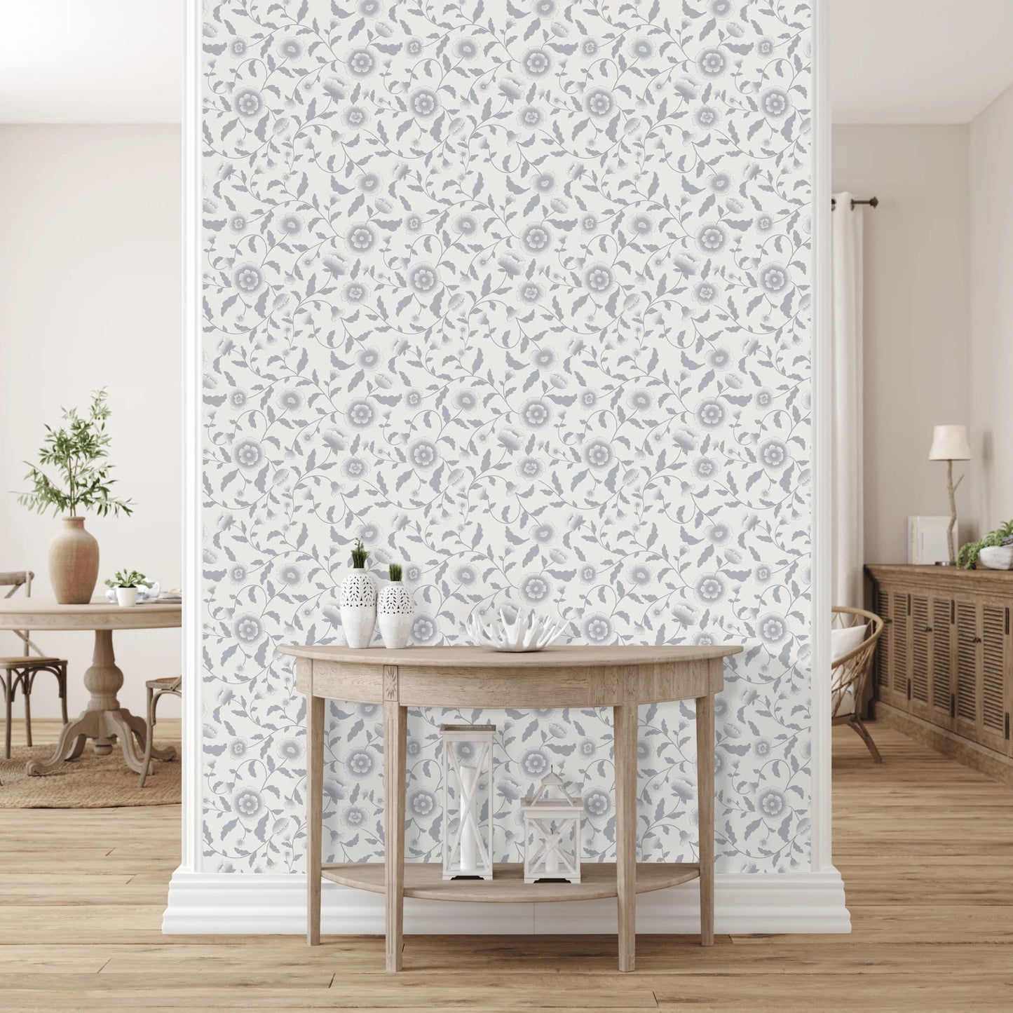 Blue Blossom Peel and Stick Wallpaper