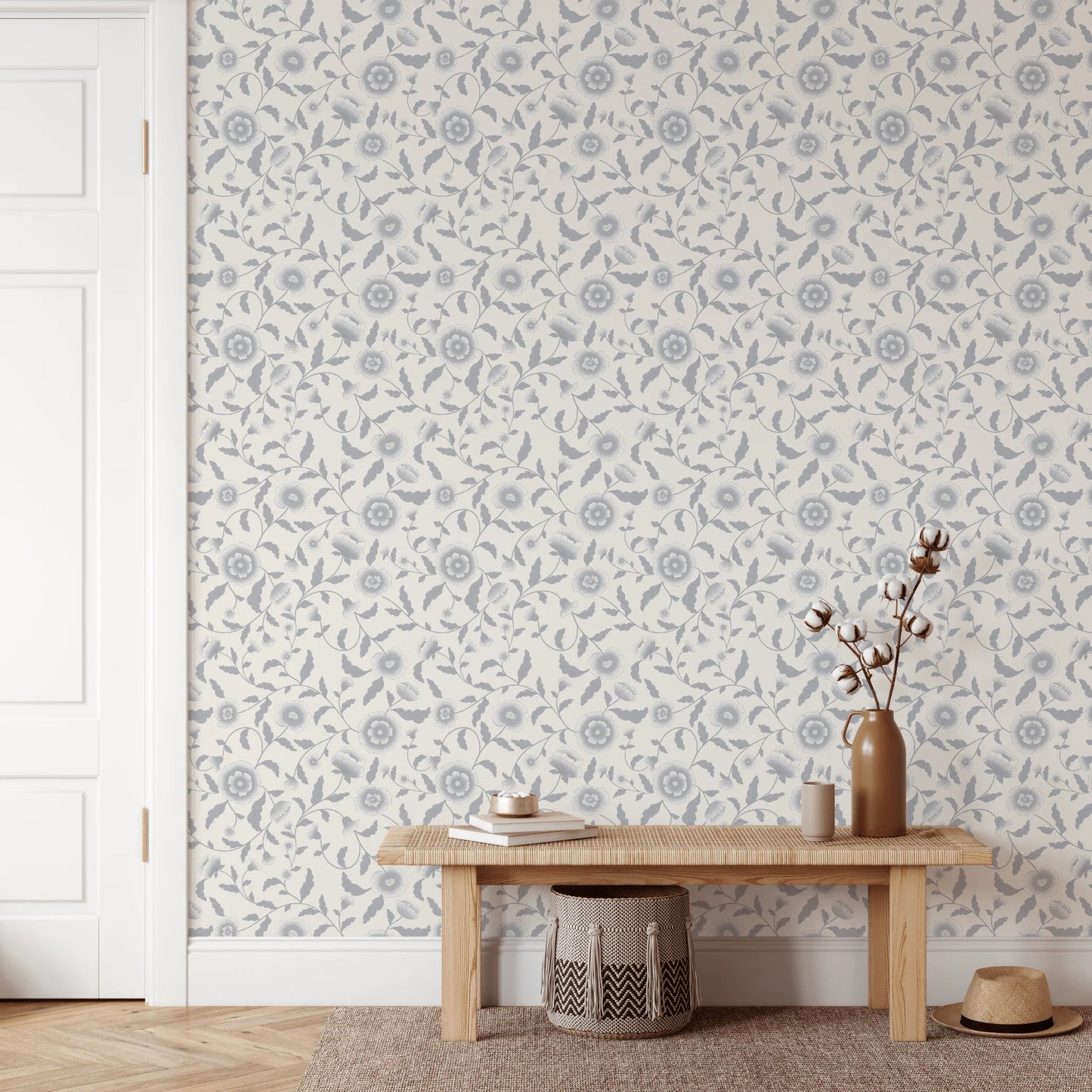 Blue Blossom Peel and Stick Wallpaper