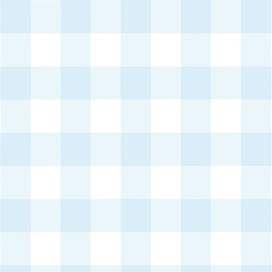 Blue Gingham Peel and Stick Wallpaper