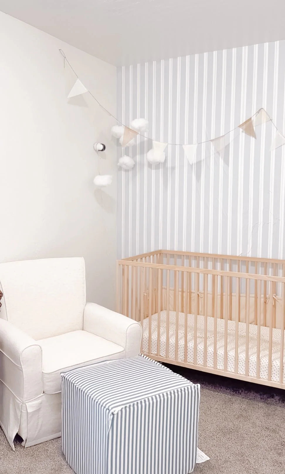 Blue Stripe Peel and Stick Wallpaper