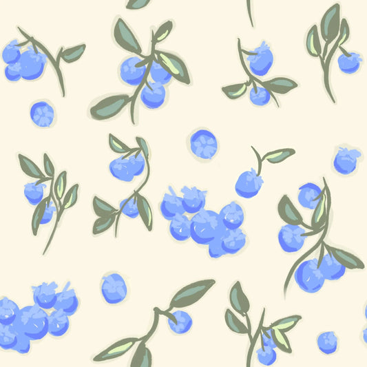 Blueberry Fields Wallpaper, Peel and Stick or Traditional