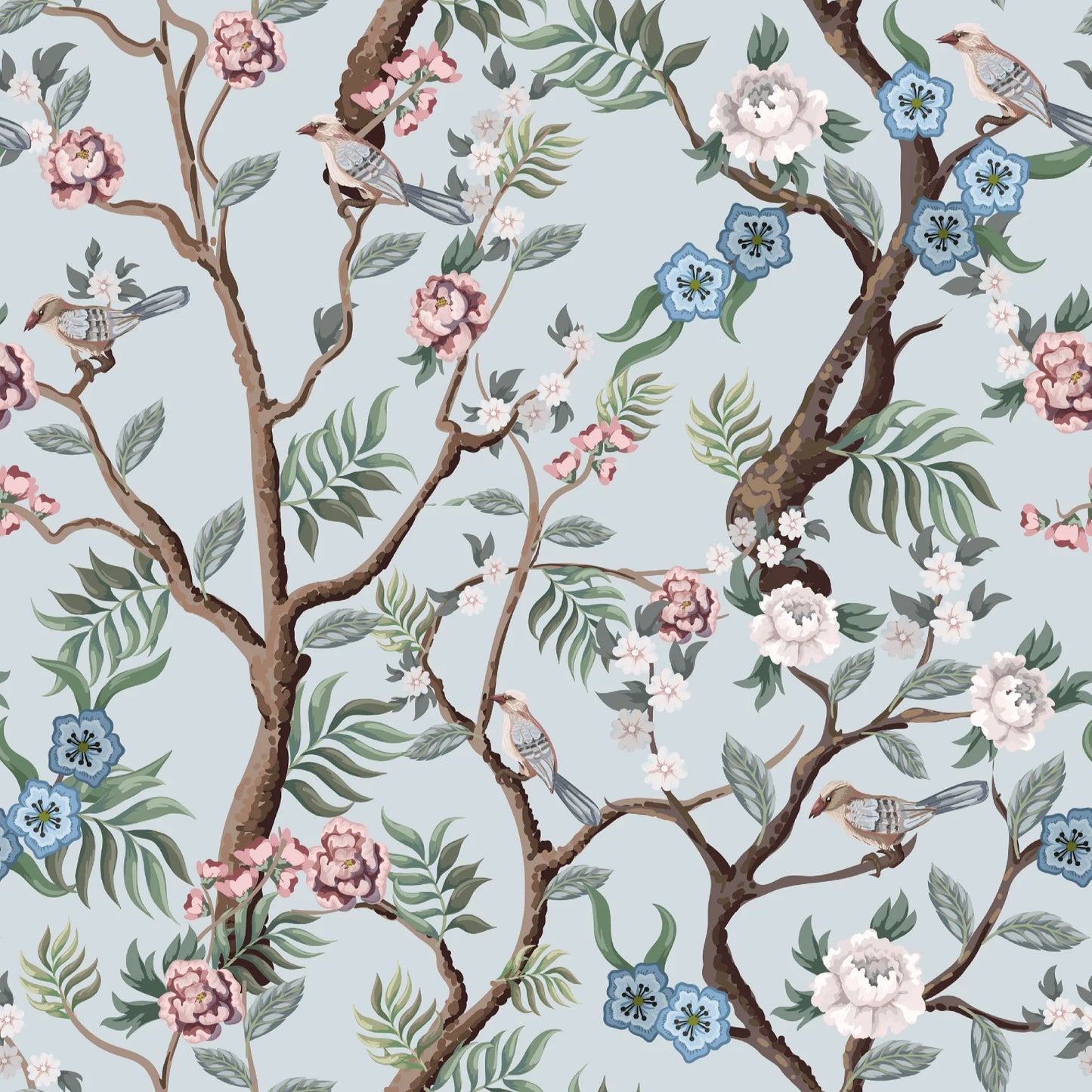 Chinoiserie Peel and Stick Wallpaper