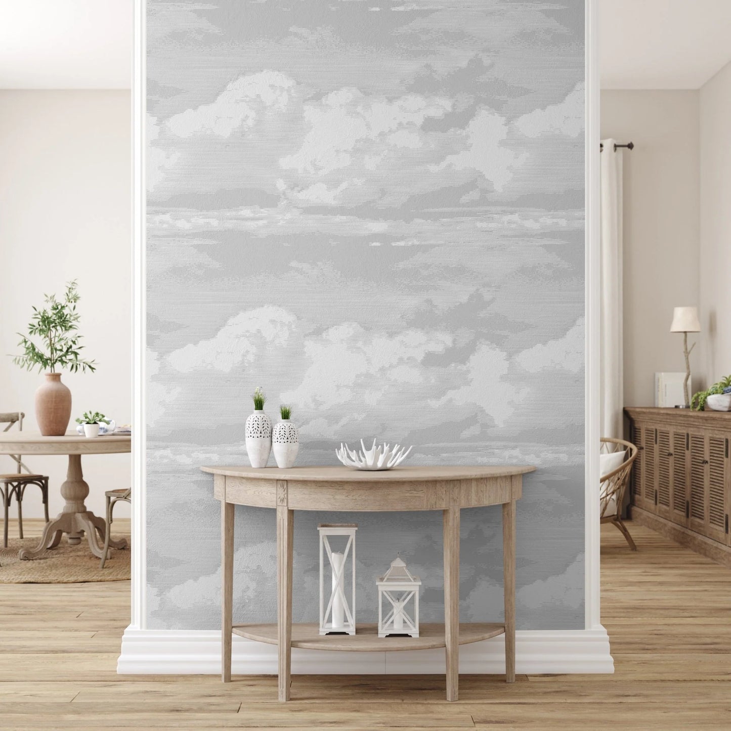Cloudy Sky Peel and Stick Wallpaper