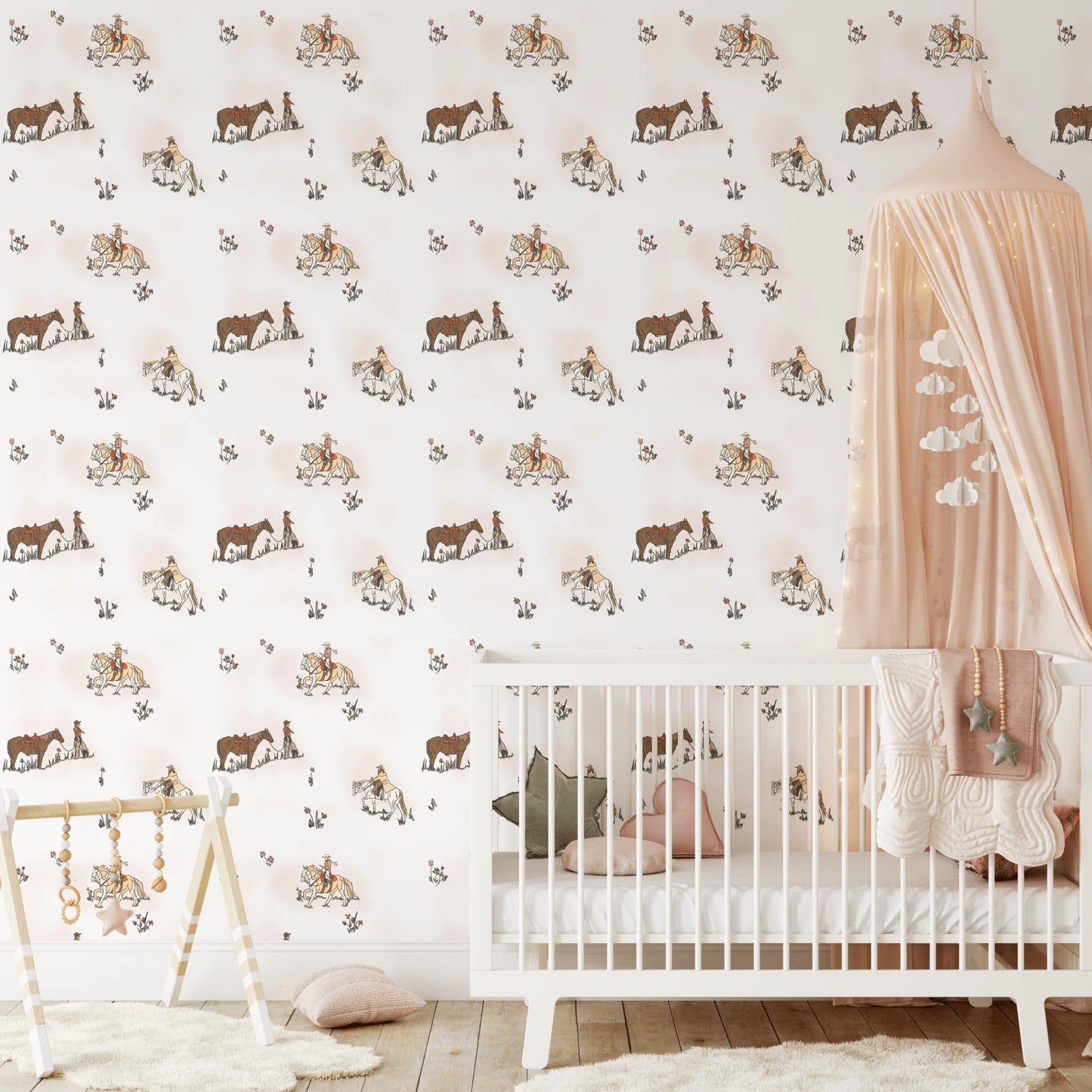 Cowgirl Peel and Stick Wallpaper