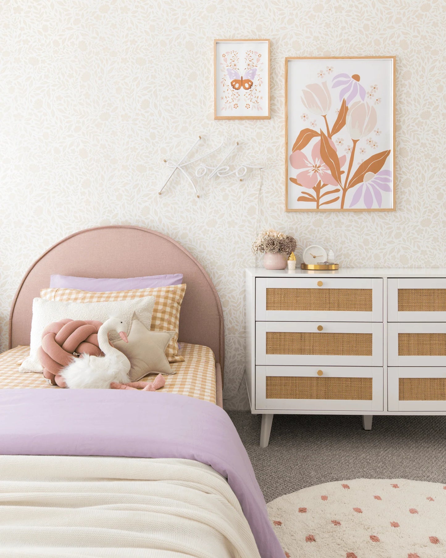 Cream Blossom Peel and Stick Wallpaper