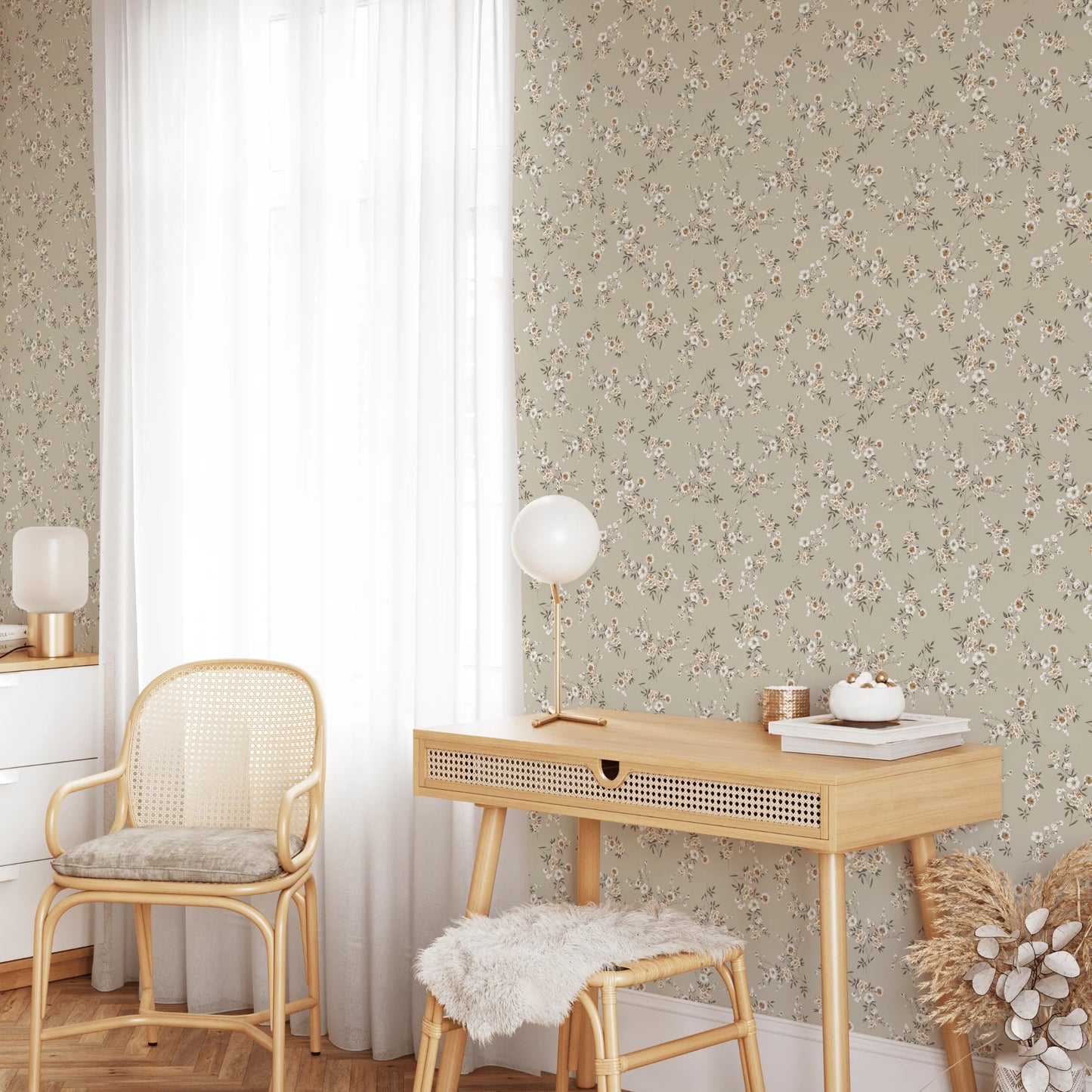 Dainty Flower Peel and Stick Wallpaper
