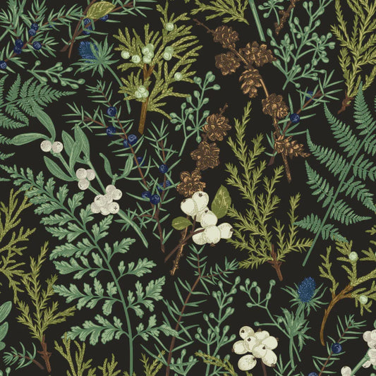 Dark Botanical Peel and Stick Wallpaper