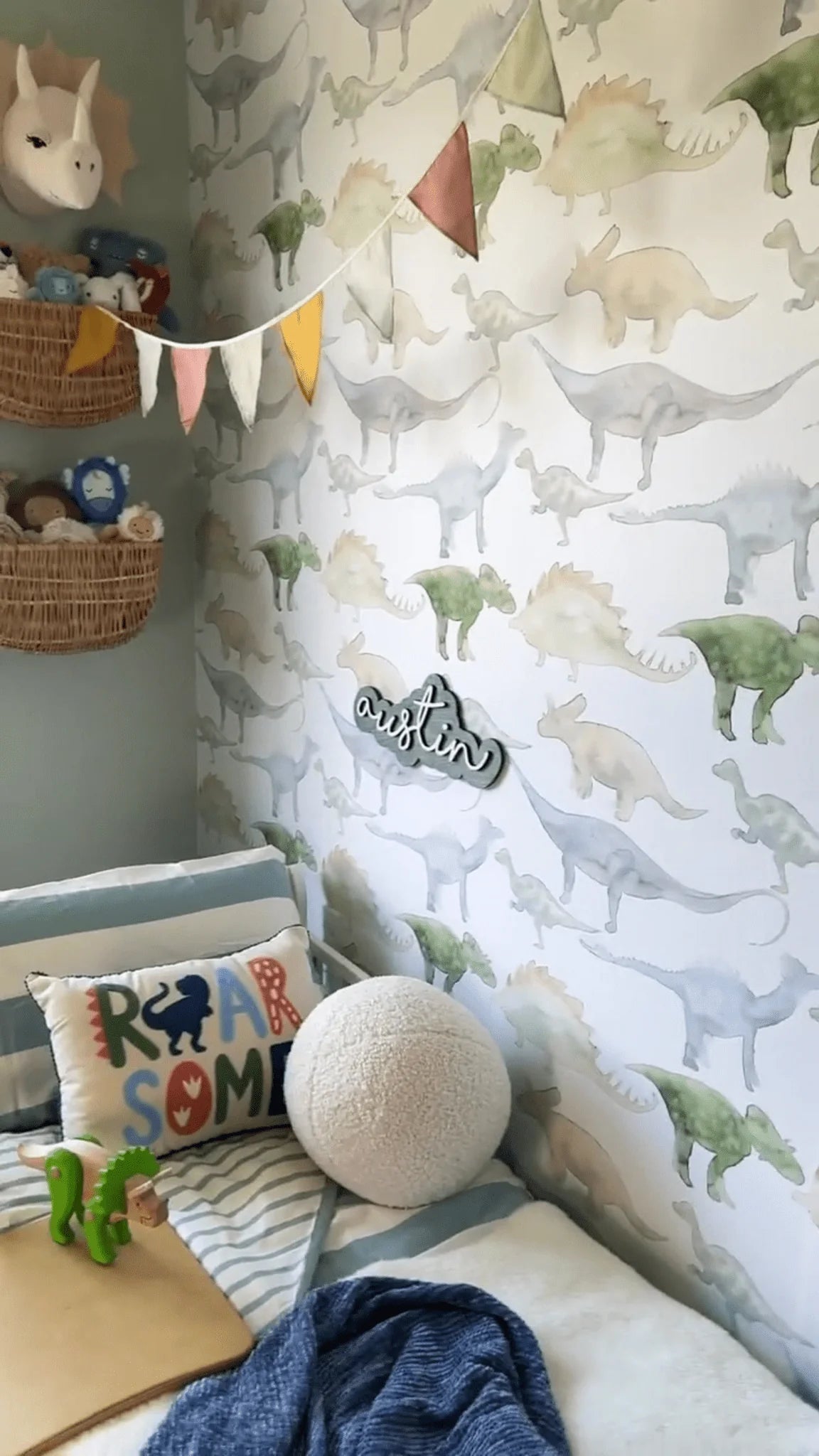 Dinosaur Peel and Stick Wallpaper