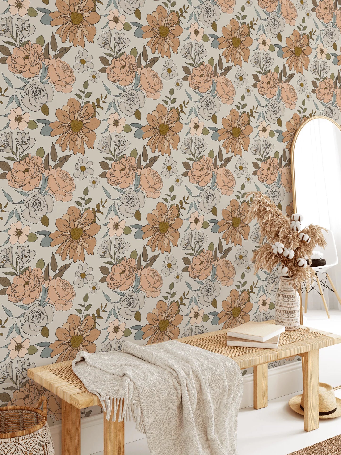 Ditsy Floral Peel and Stick Wallpaper