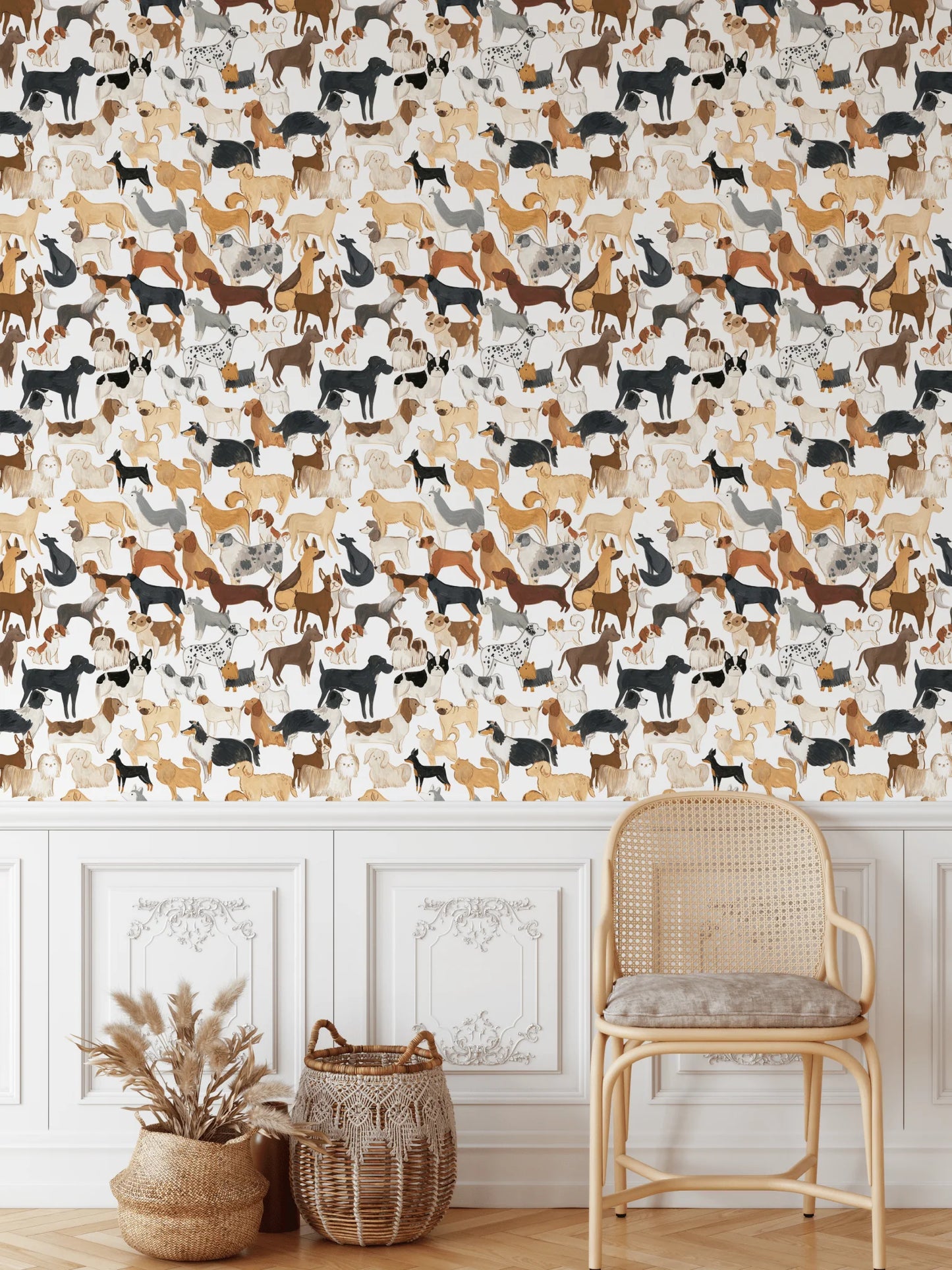 Dog Peel and Stick Wallpaper