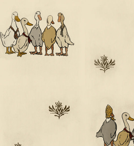 Ducks In a Row Peel and Stick Removable Wallpaper