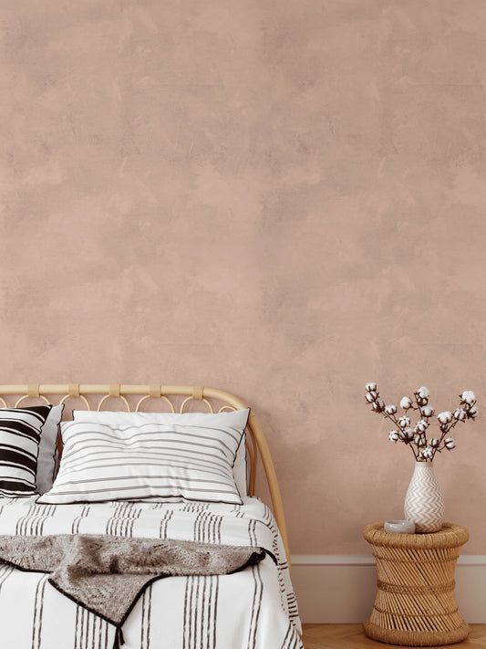 Earthy Pink Limewash Wallpaper