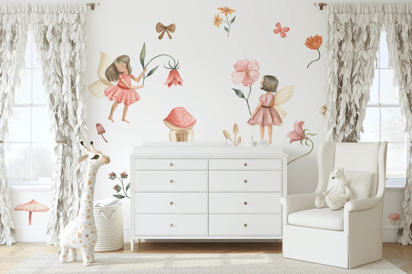 Fairy Garden Wall Stickers (Peel and Stick Decals)