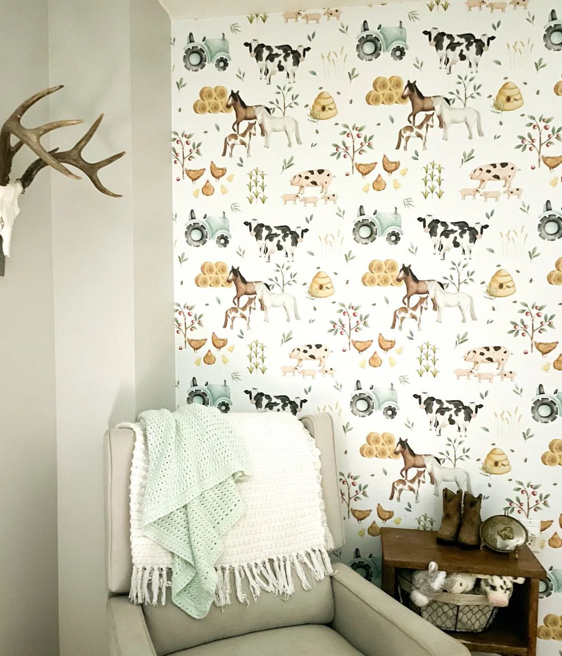 Farm Animals Removable Peel and Stick Wallpaper