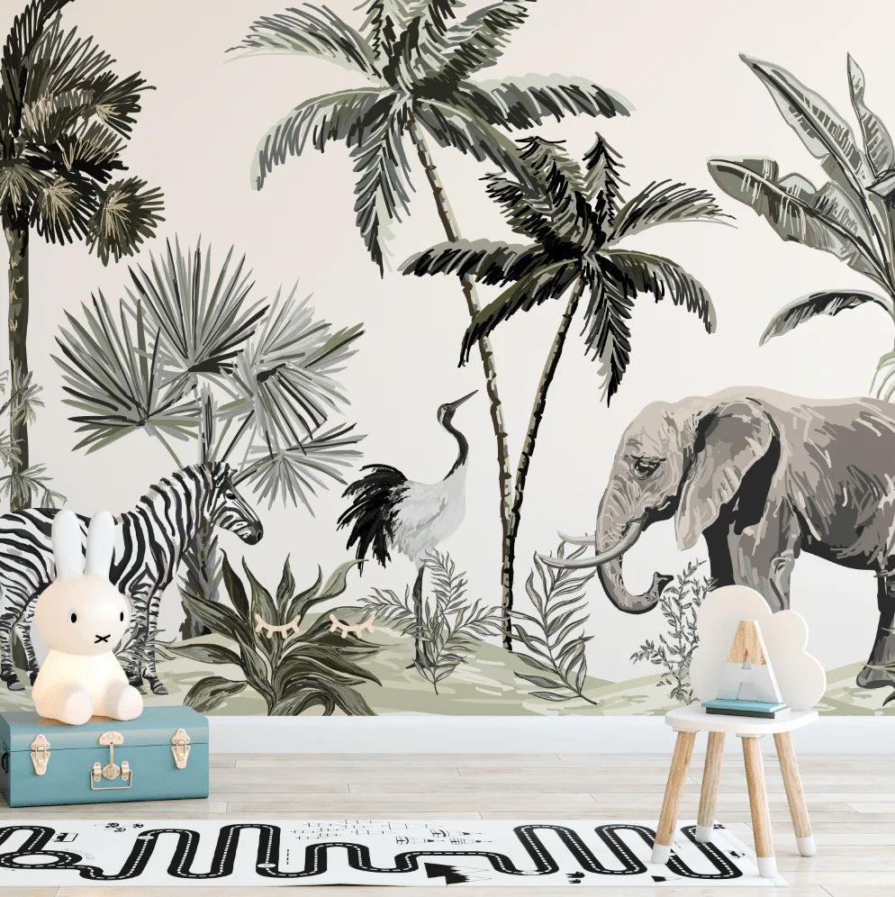 Jungle Safari Wall Mural (Peel & Stick)