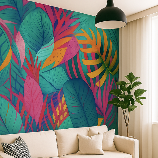 Tropical Bloom Accent Wall