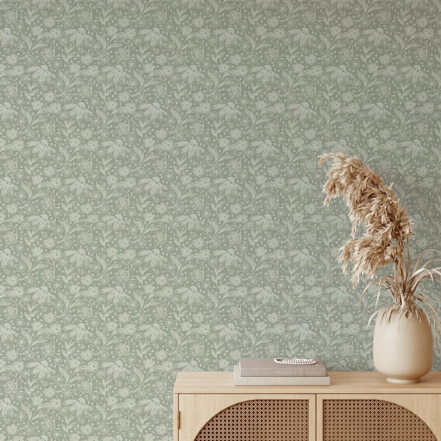 Lichen Green Peel and Stick Wallpaper