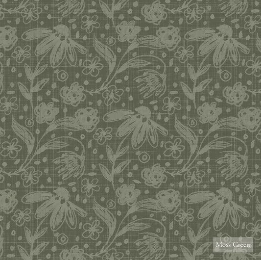 Lichen Green Peel and Stick Wallpaper