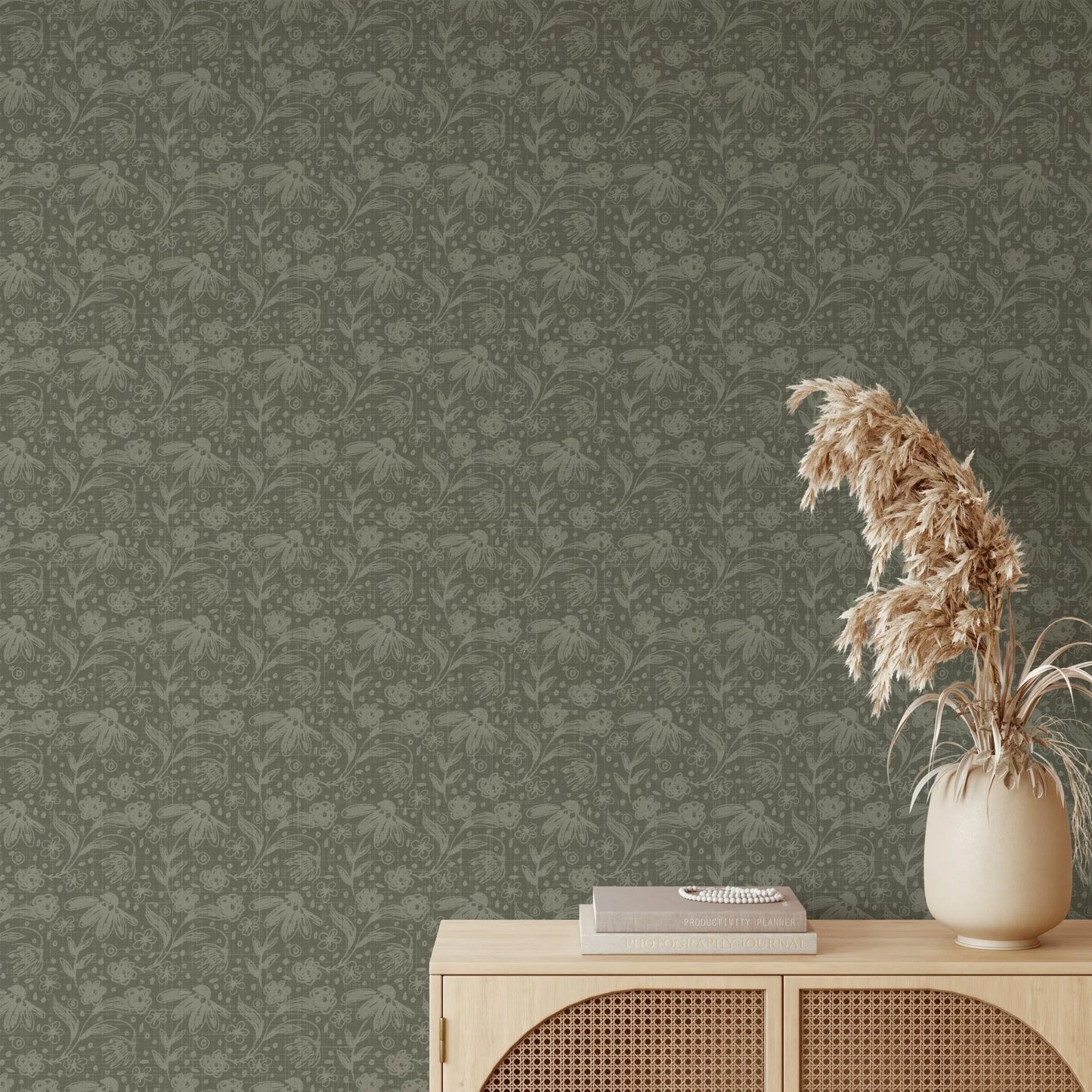 Lichen Green Peel and Stick Wallpaper