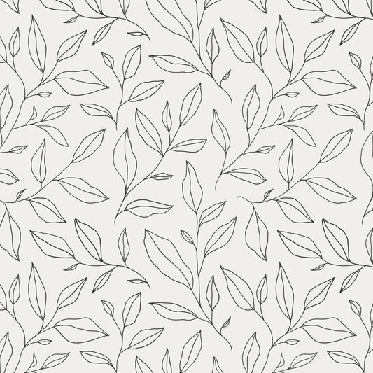 Minimal Floral Peel and Stick Wallpaper
