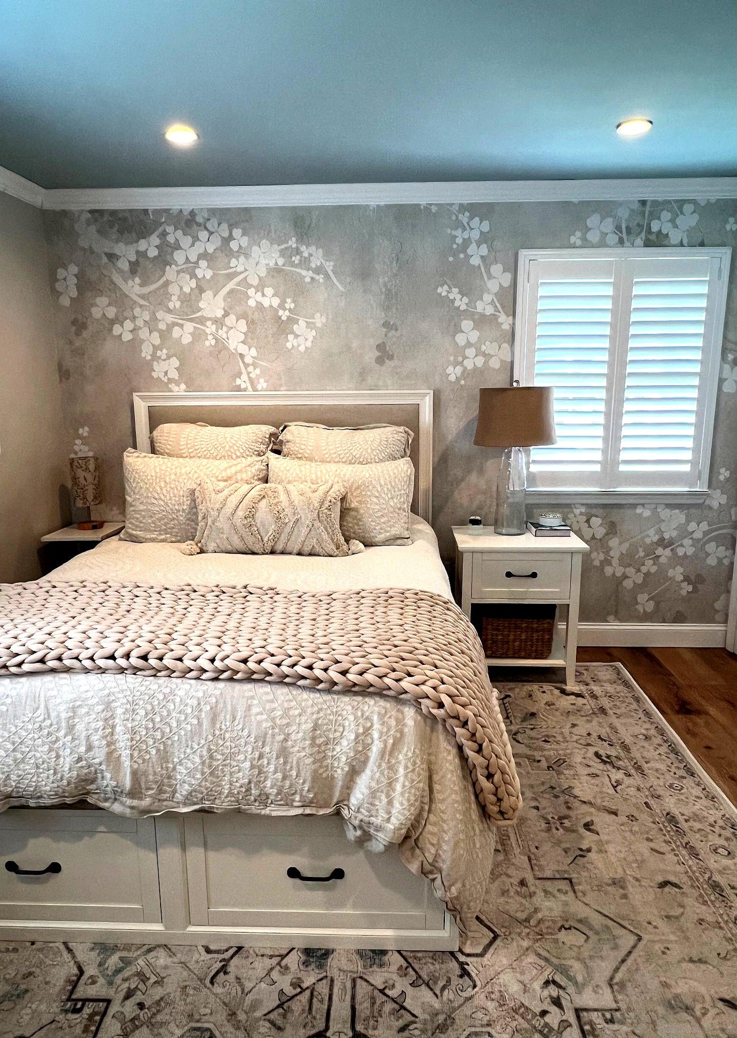 Natural Beige Fresco Wall Mural (Peel & Stick)