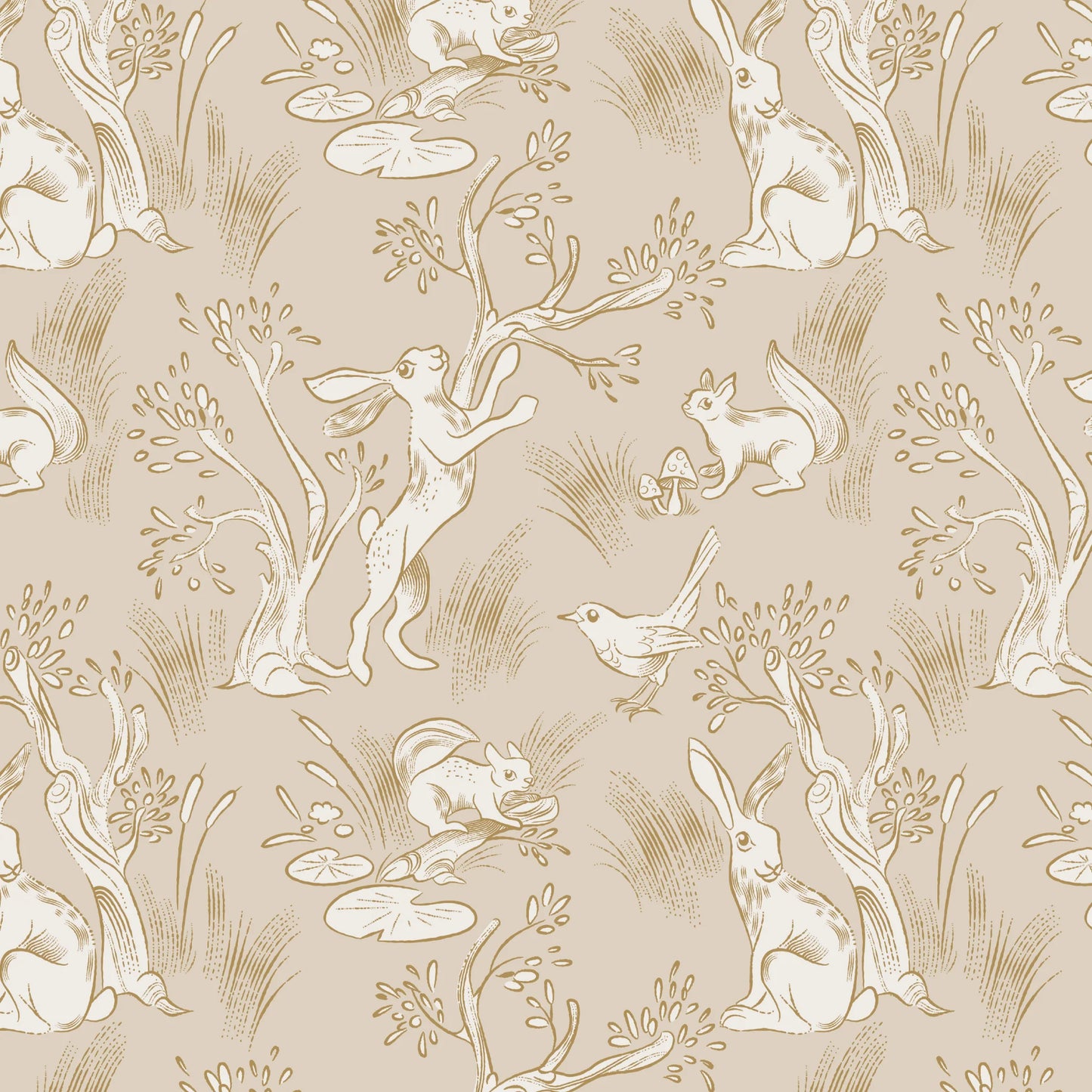 Neutral Nursery Removable Peel and Stick Wallpaper