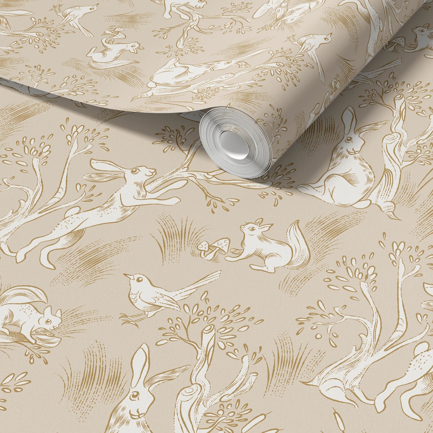 Neutral Nursery Removable Peel and Stick Wallpaper