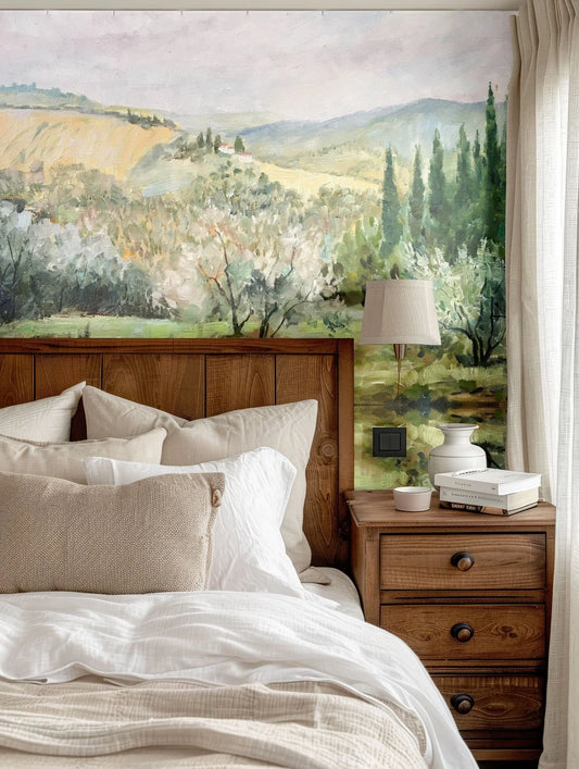 Oil Painting Landscape Wall Mural (Peel & Stick)
