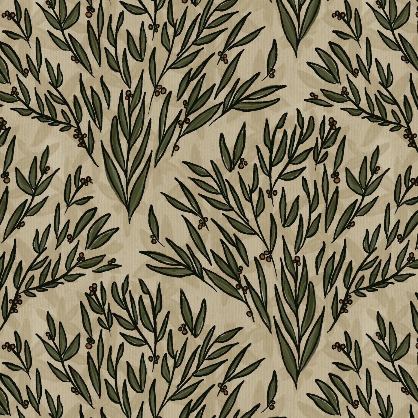 Olive Branch Wallpaper, Peel & Stick and Removable
