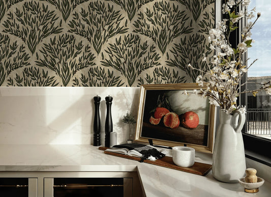 Olive Branch Wallpaper, Peel & Stick and Removable