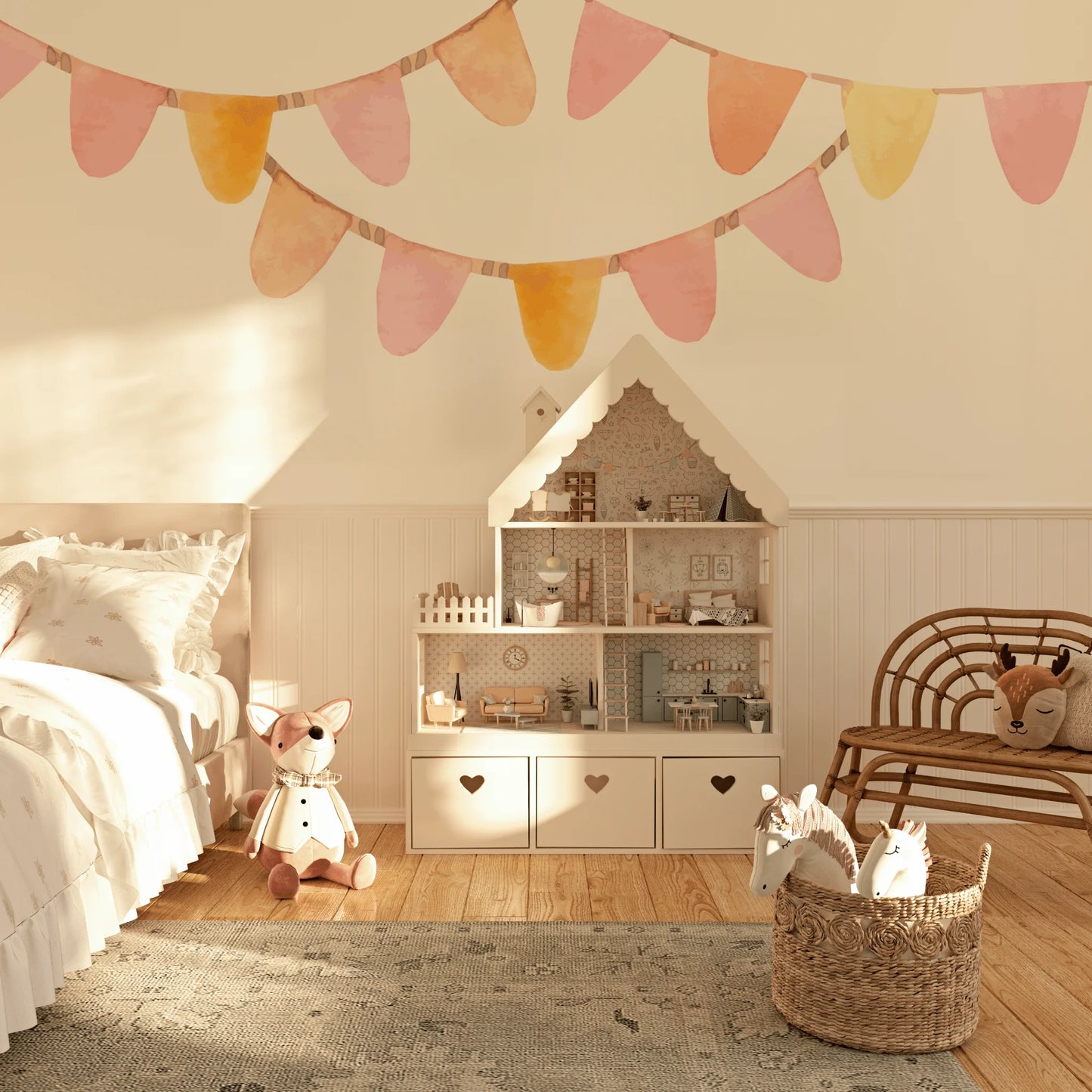 Pastel Bunting Wall Stickers