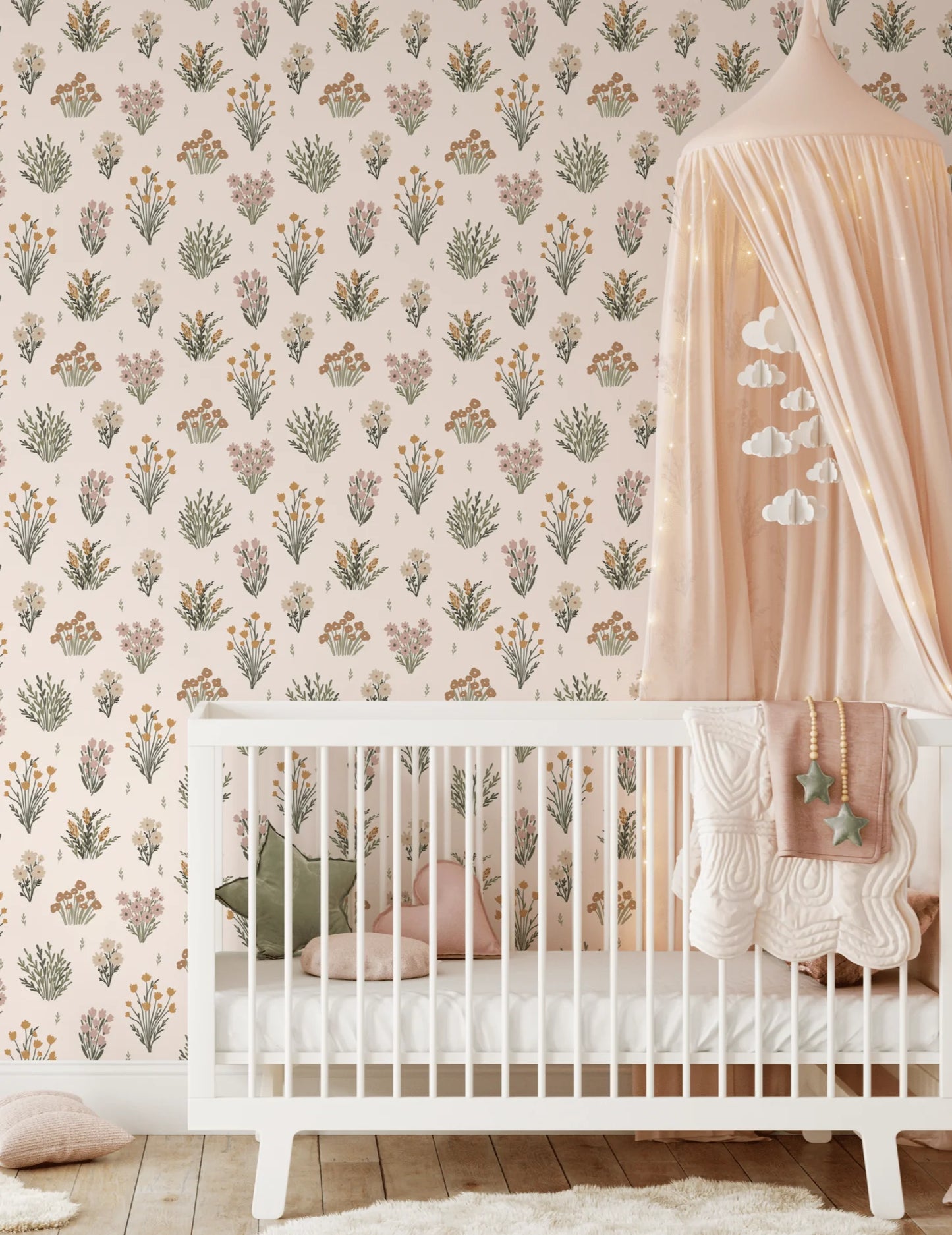 Pastel Flower Peel and Stick Wallpaper