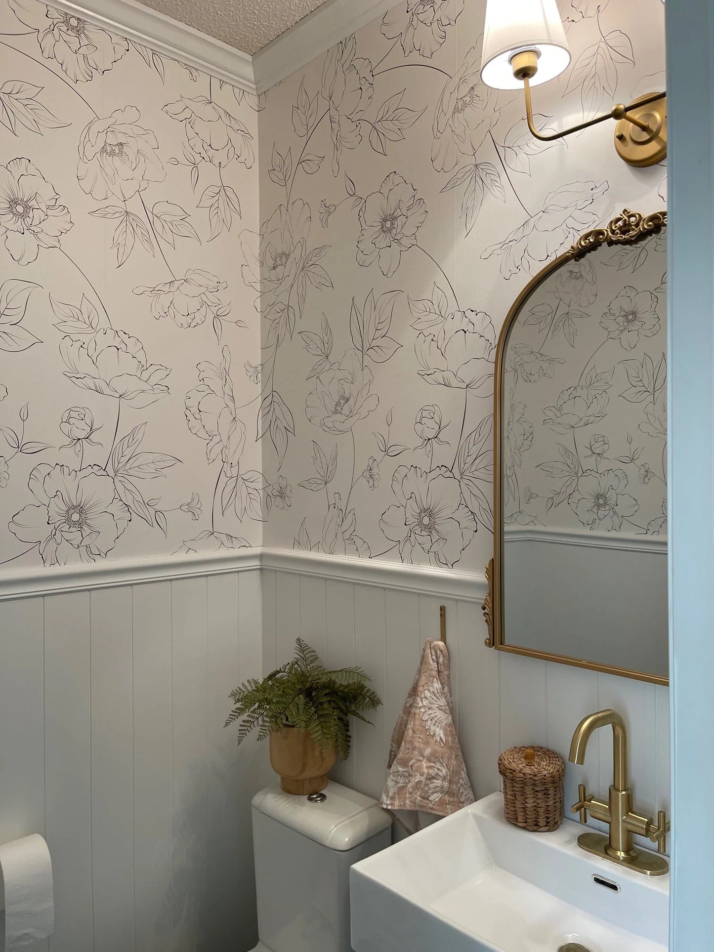 Peony Floral Peel and Stick Wallpaper