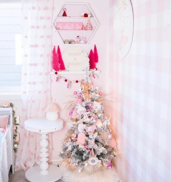 Pink Gingham Peel and Stick Wallpaper