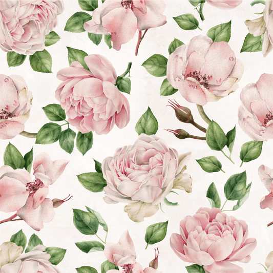 Pink Roses Peel and Stick Wallpaper