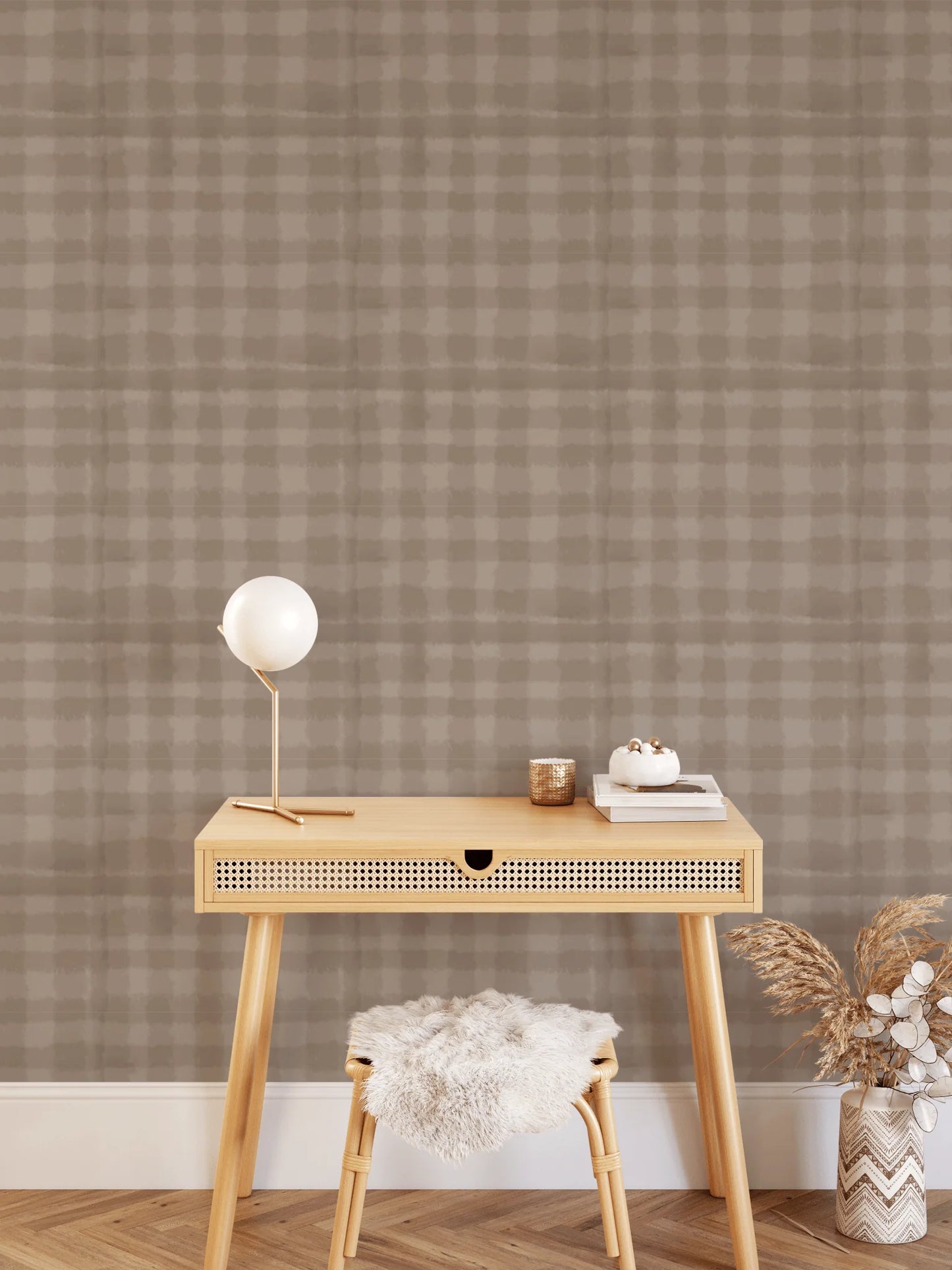 Plaid Gingham Wallpaper, Peel & Stick and Removable