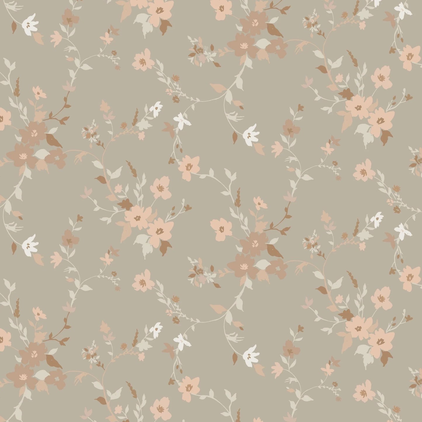 Rustic Floral Peel and Stick Wallpaper (Self-Adhesive)