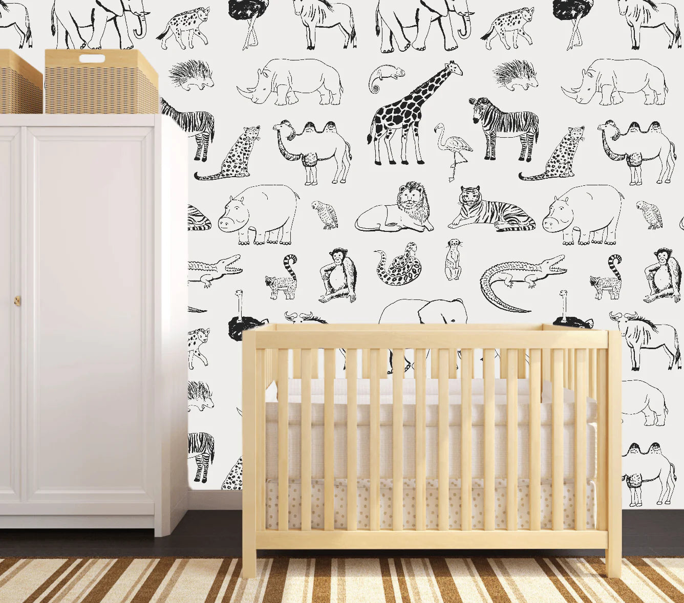Safari Animal Peel and Stick Wallpaper