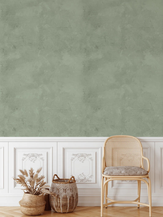 Sage Green Limewash Peel and Stick Wallpaper