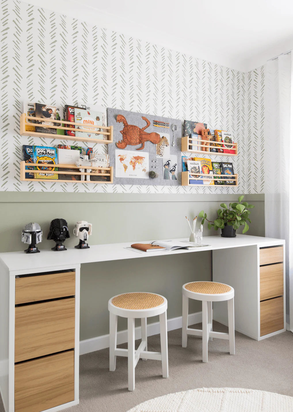 Helsinki Sage Peel and Stick Wallpaper