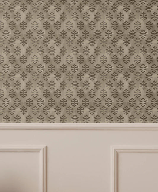 Sand - Art Deco Pattern Peel and Stick Wallpaper