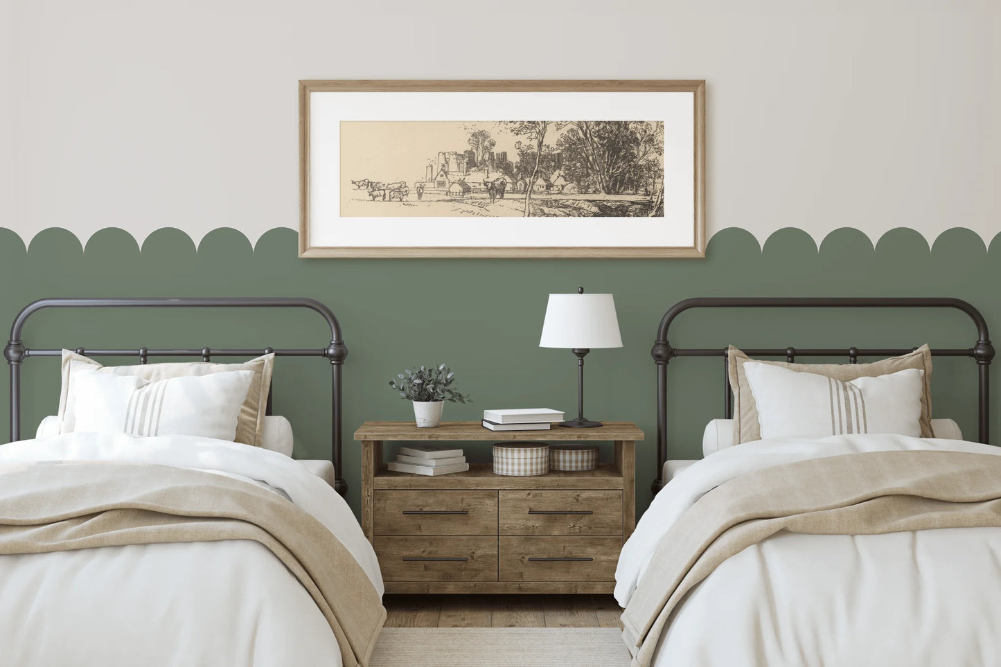 Scallop Half Wall Panels