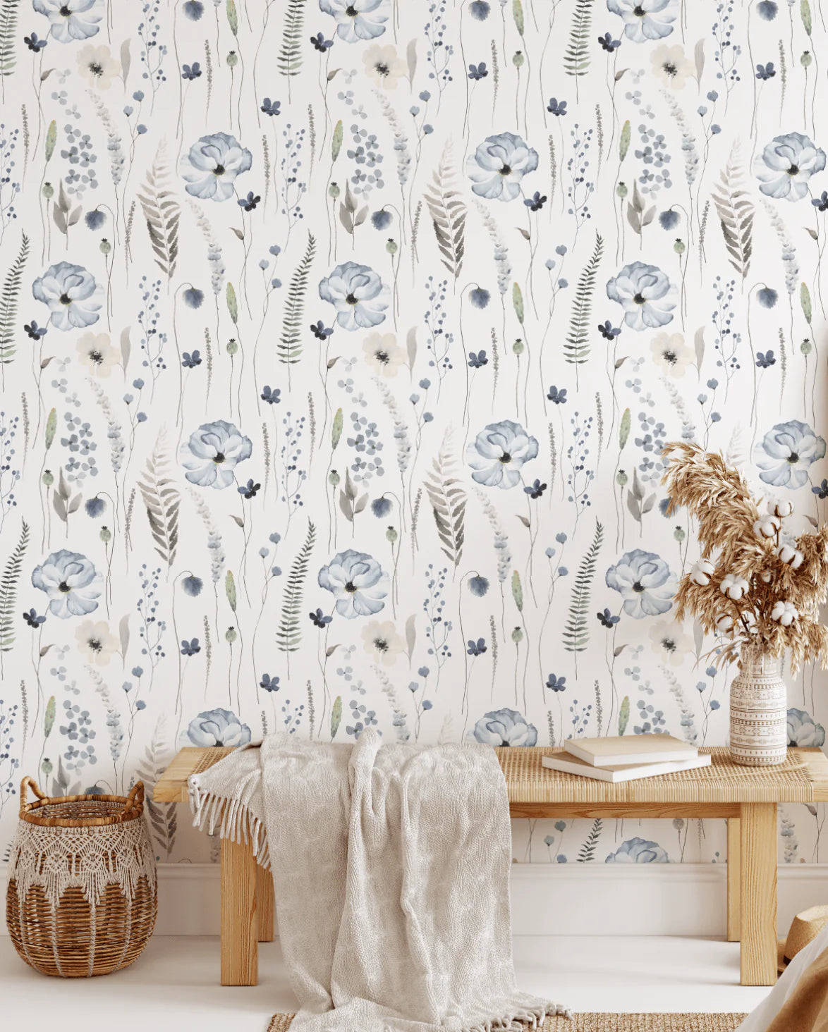Peel and Stick Floral Wallpaper – Removable Wallpaper for Walls - Secret Garden