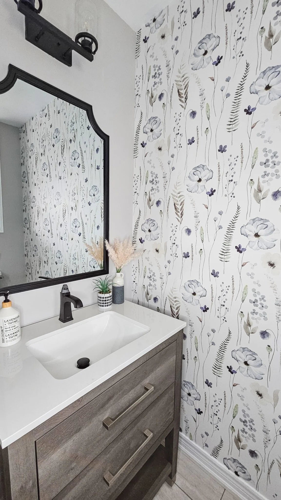 Peel and Stick Floral Wallpaper – Removable Wallpaper for Walls - Secret Garden