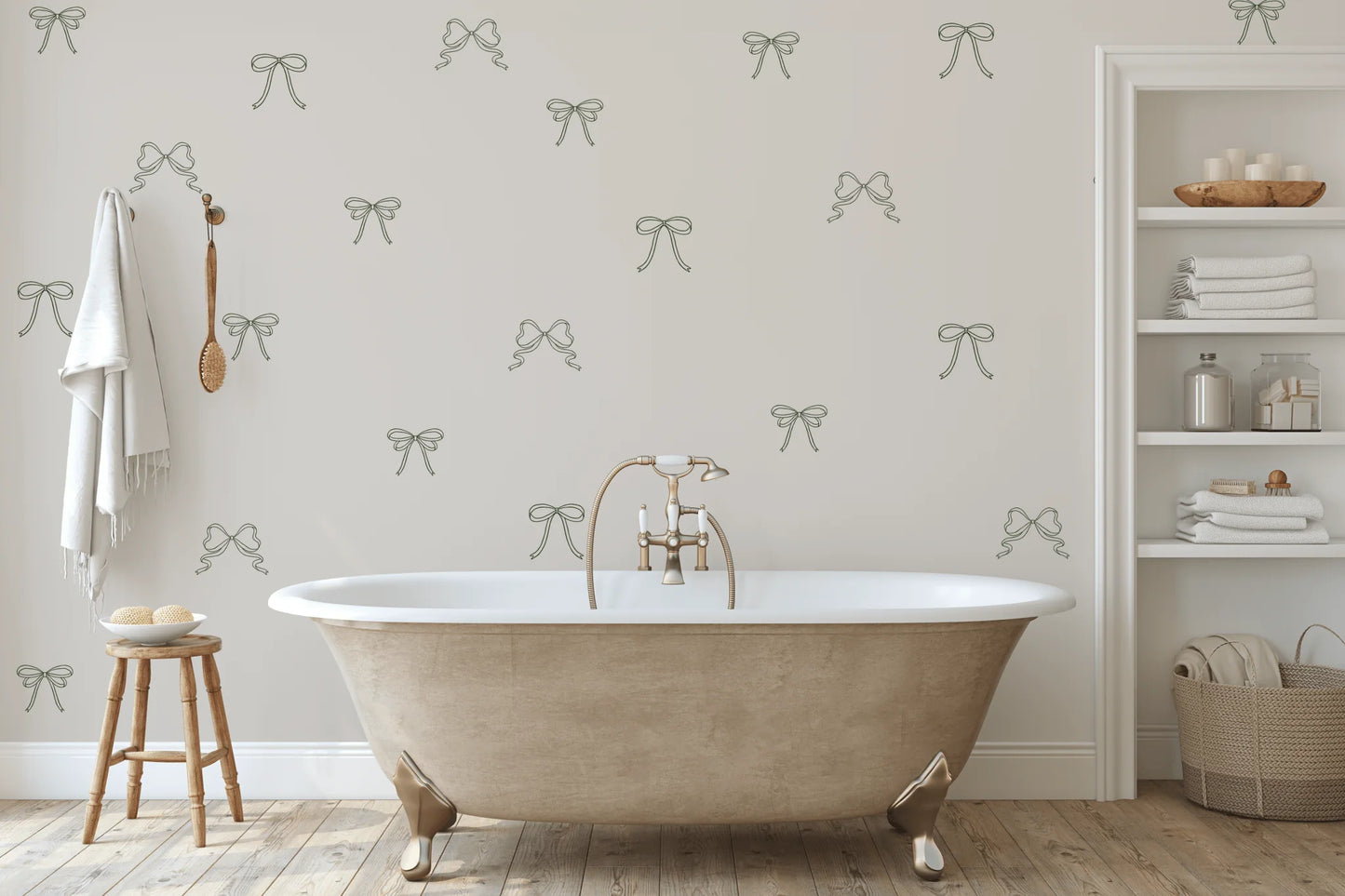 Simple Bow Wall Decals (Peel and Stick Decals)