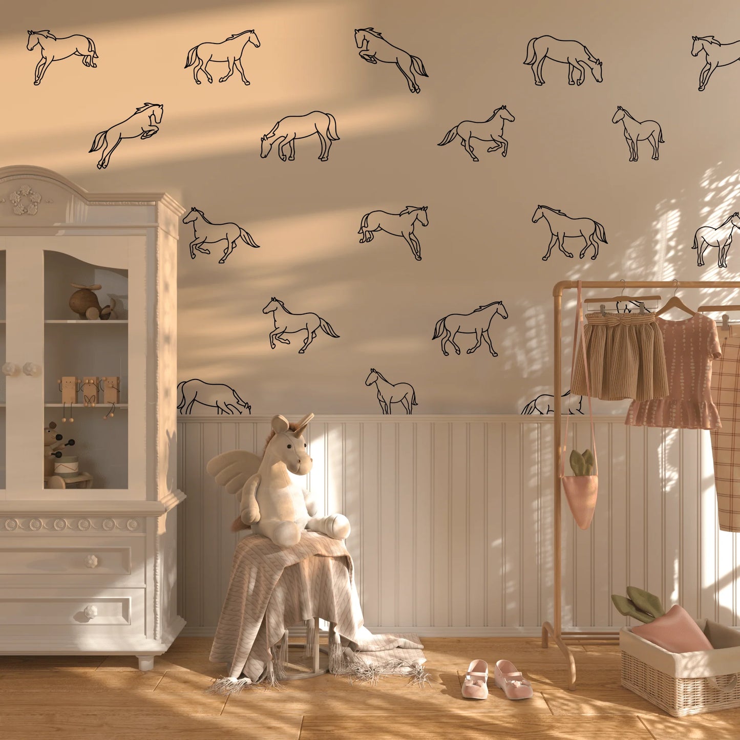 Simple Horse Decals (Peel and Stick Decals)