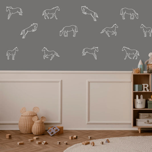 Simple Horse Decals (Peel and Stick Decals)